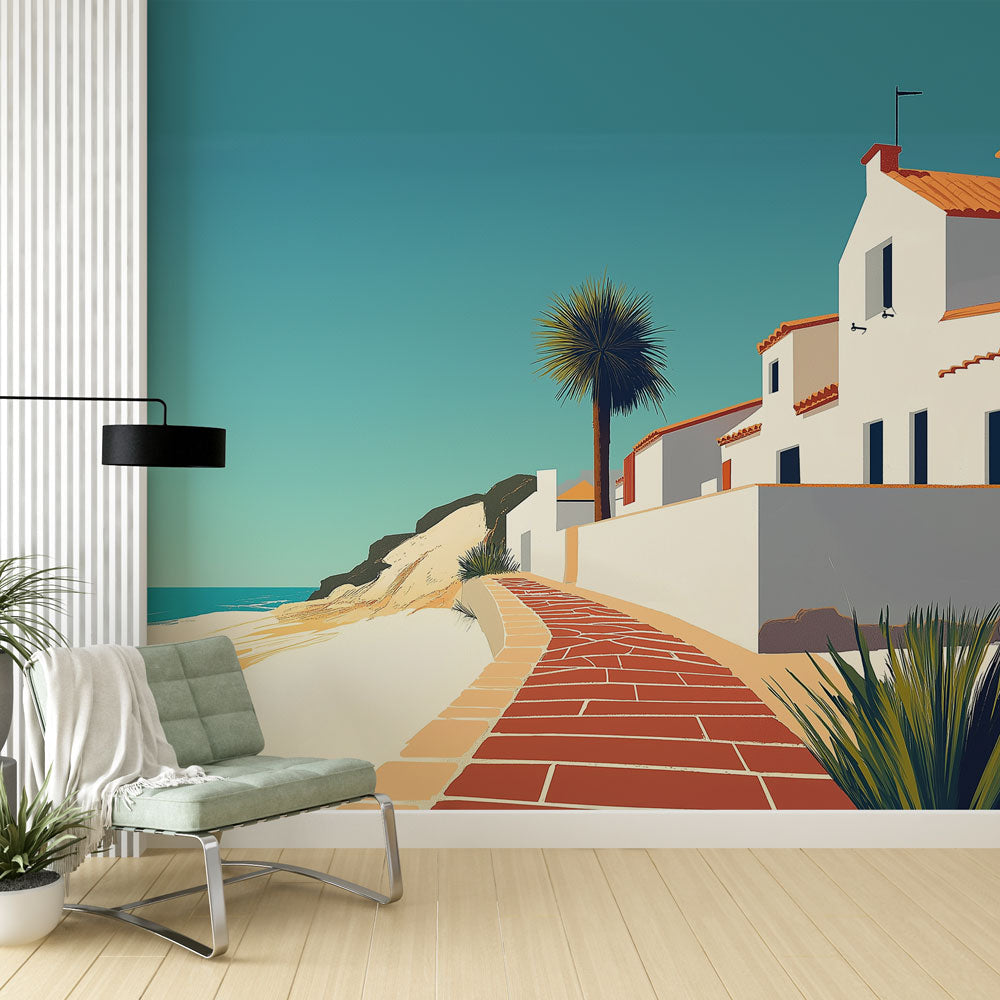 Beach Coastal Wallpaper — made-to-measure wall murals by Muralora