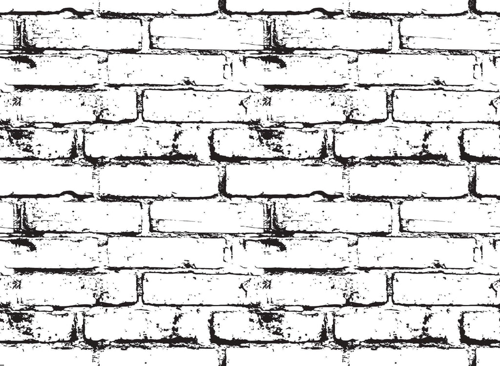 Brick Mural Wallpaper | Industrial Black and White Design