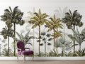 Tropical Mural Wallpaper | Vintage Palm Tree Paradise