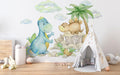 Dinosaur Mural Wallpaper | Watercolor Prehistoric Friends
