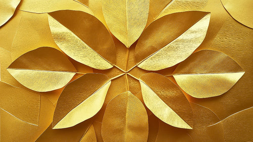 Golden Leaves Art Deco design file showing intricate 3D pattern and metallic details