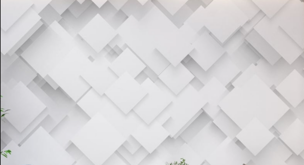3D geometric wallpaper design file showing detailed white squares pattern and shadow effects