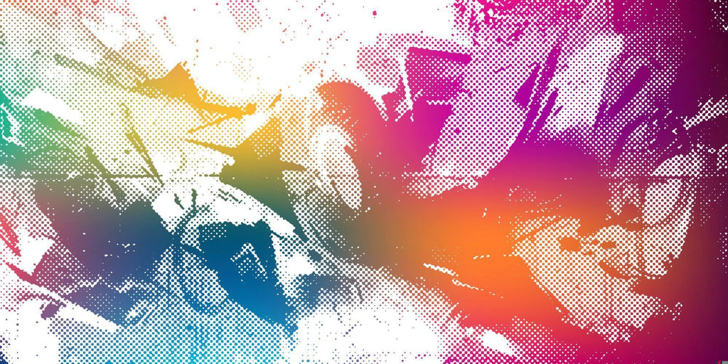 Abstract Mural Wallpaper | Rainbow Halftone Art Design
