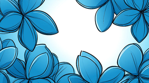 Abstract floral design file showing intricate blue and gold pattern with flowing organic shapes