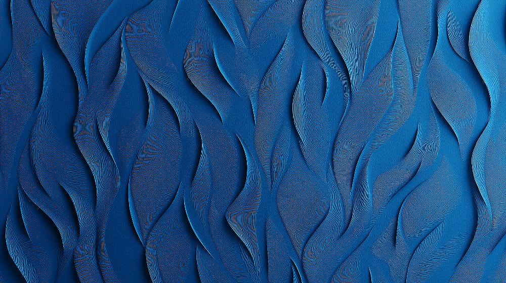 Abstract blue wave pattern design file showing detailed 3D texture and movement