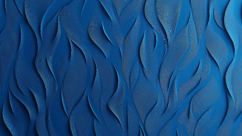 Abstract blue wave pattern design file showing detailed 3D texture and movement