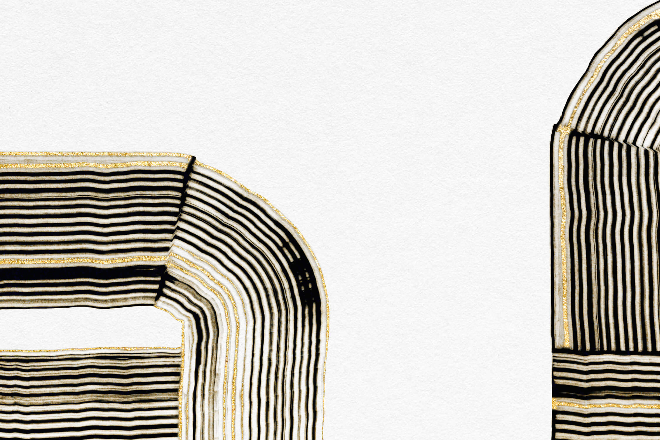 Black and gold curved lines design file showing intricate pattern details and metallic accents