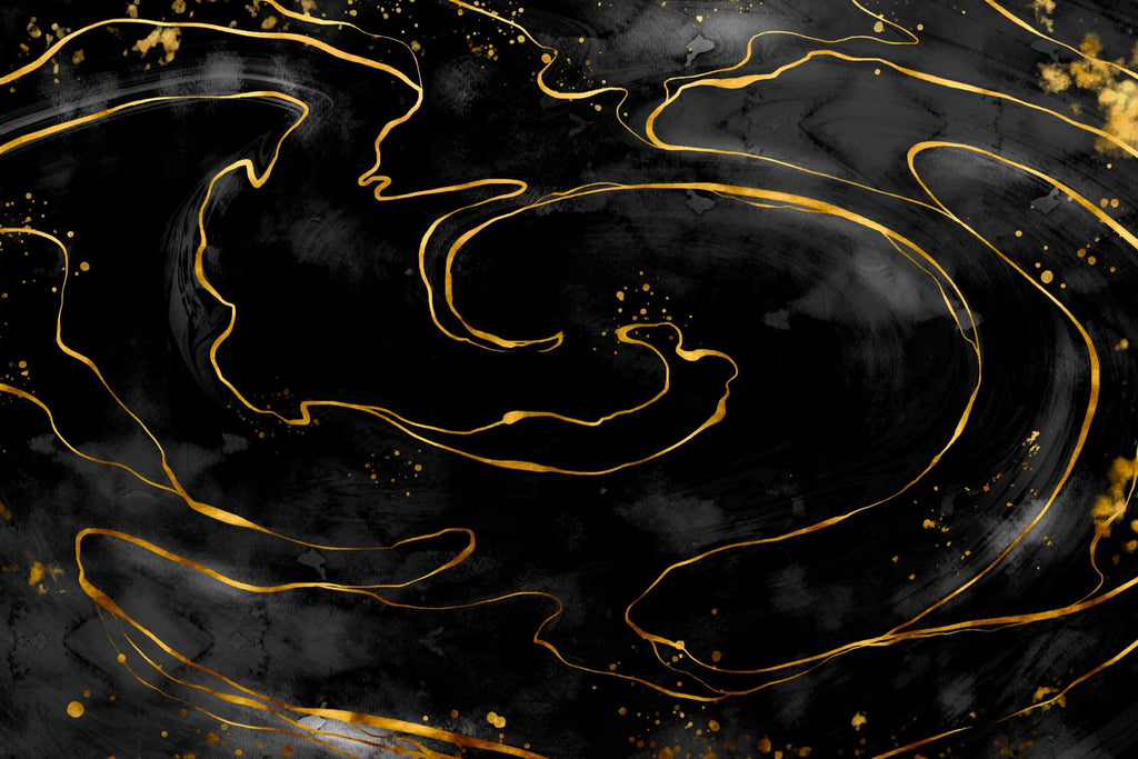 Black and gold marble design file showing intricate veining pattern and texture details