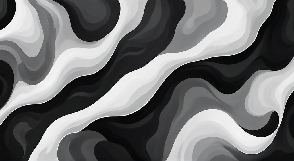 Black and white wave pattern design file showing fluid movement and contrast