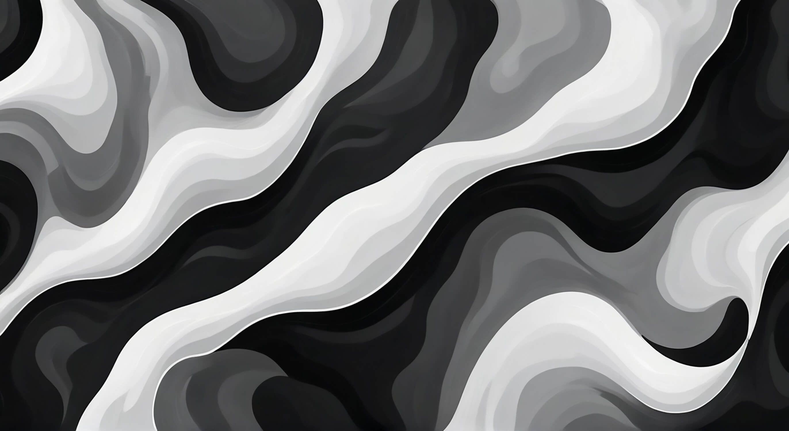 Black and white wave pattern design file showing fluid movement and contrast