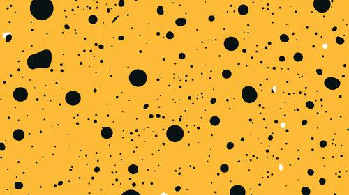 Black polka dots on yellow background design file showing detailed pattern and color accuracy