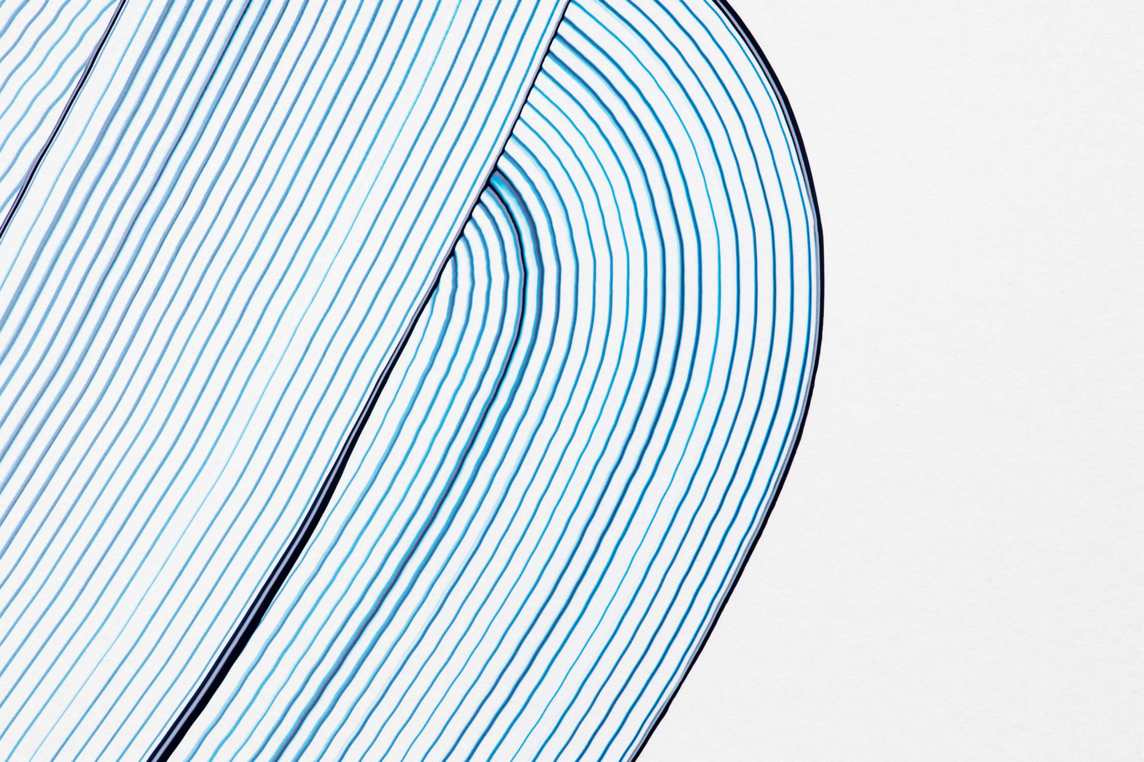Blue linear wave pattern design file showing precise line work and wave movement