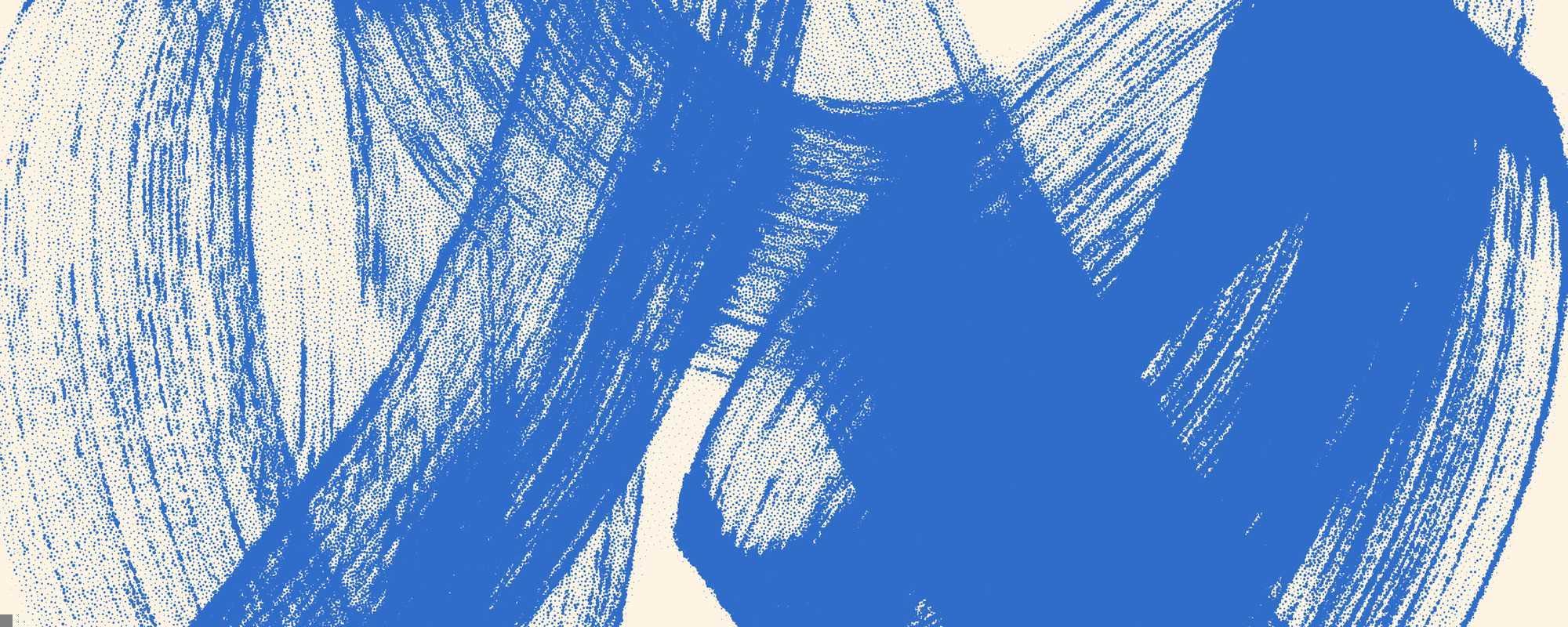 Blue brushstroke design file showing intricate details and true color representation of abstract pattern