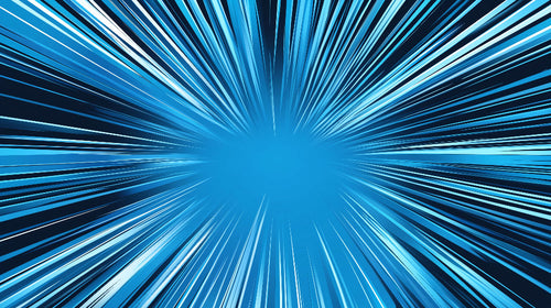 Blue abstract light rays design file showing detailed geometric pattern and brilliant color variations