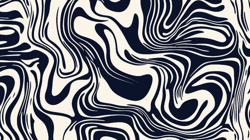 Navy wave pattern design file showing fluid lines and organic forms on cream background