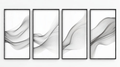 Black and white abstract smoke design file showing intricate flowing patterns and rich contrasts