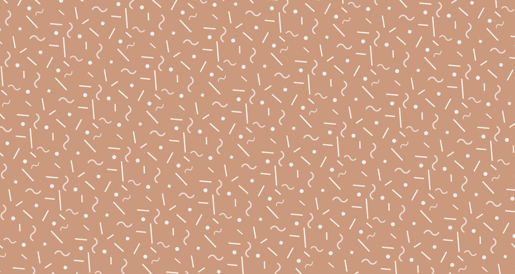 Geometric pattern wallpaper design file showing detailed terracotta abstract shapes and curves