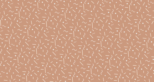 Geometric pattern wallpaper design file showing detailed terracotta abstract shapes and curves