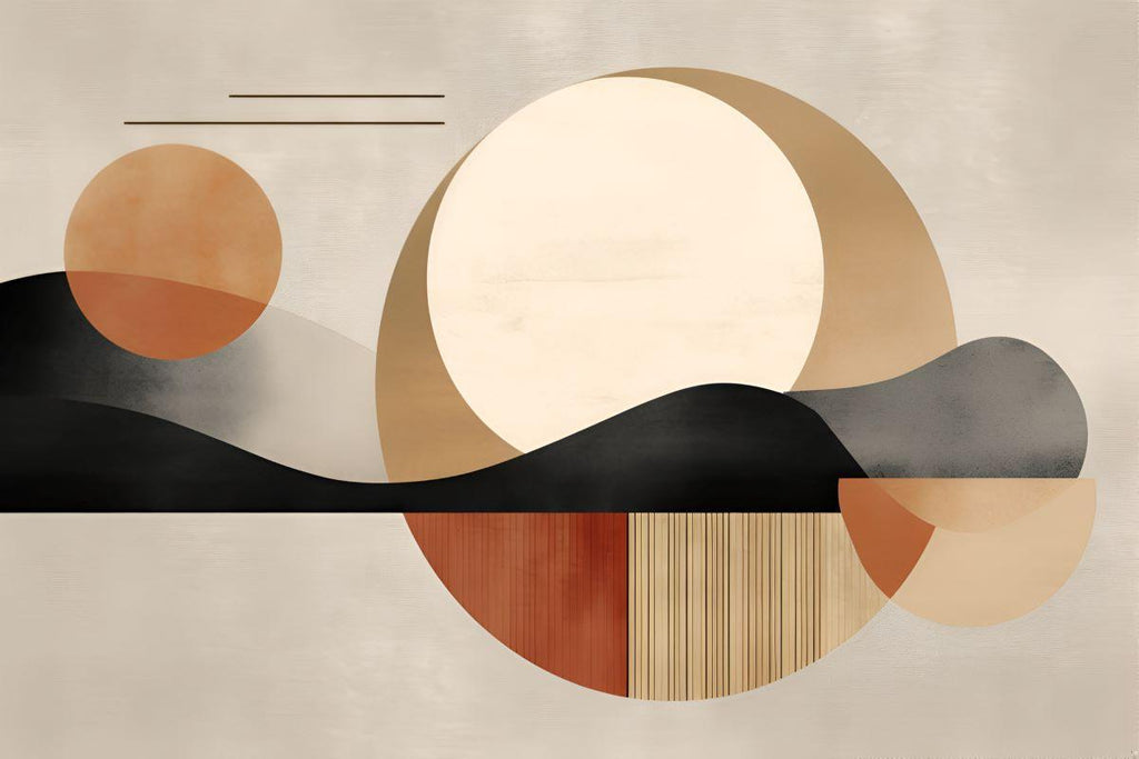Abstract geometric pattern design file showing terracotta and beige curves detail