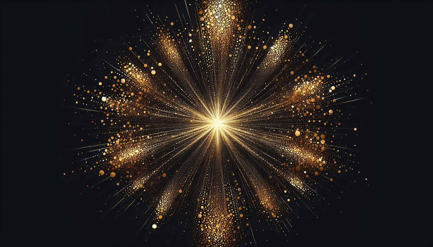 Black and gold abstract starburst design file showing intricate golden rays pattern