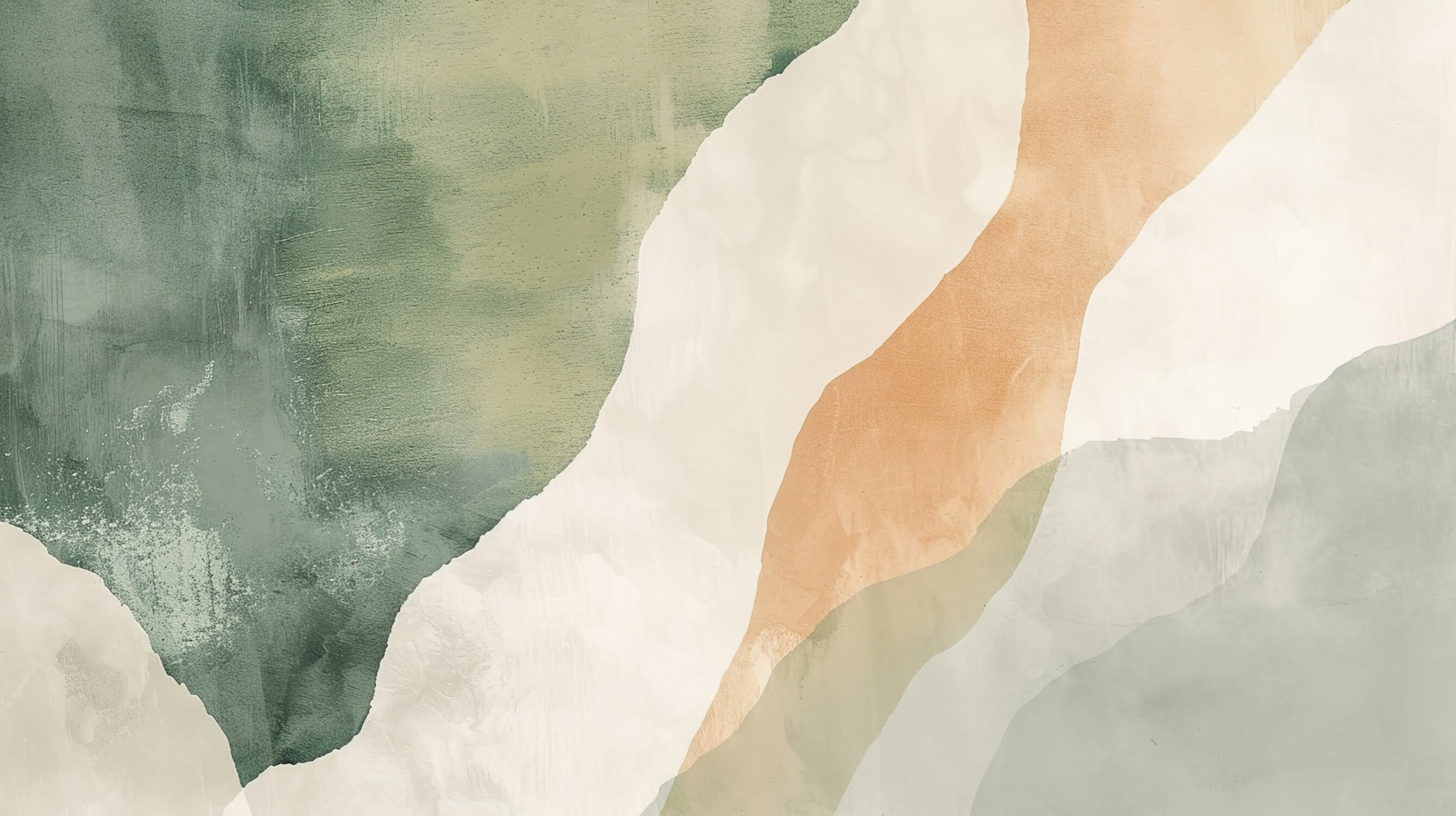 Design file of abstract wave pattern with flowing green and terracotta colors