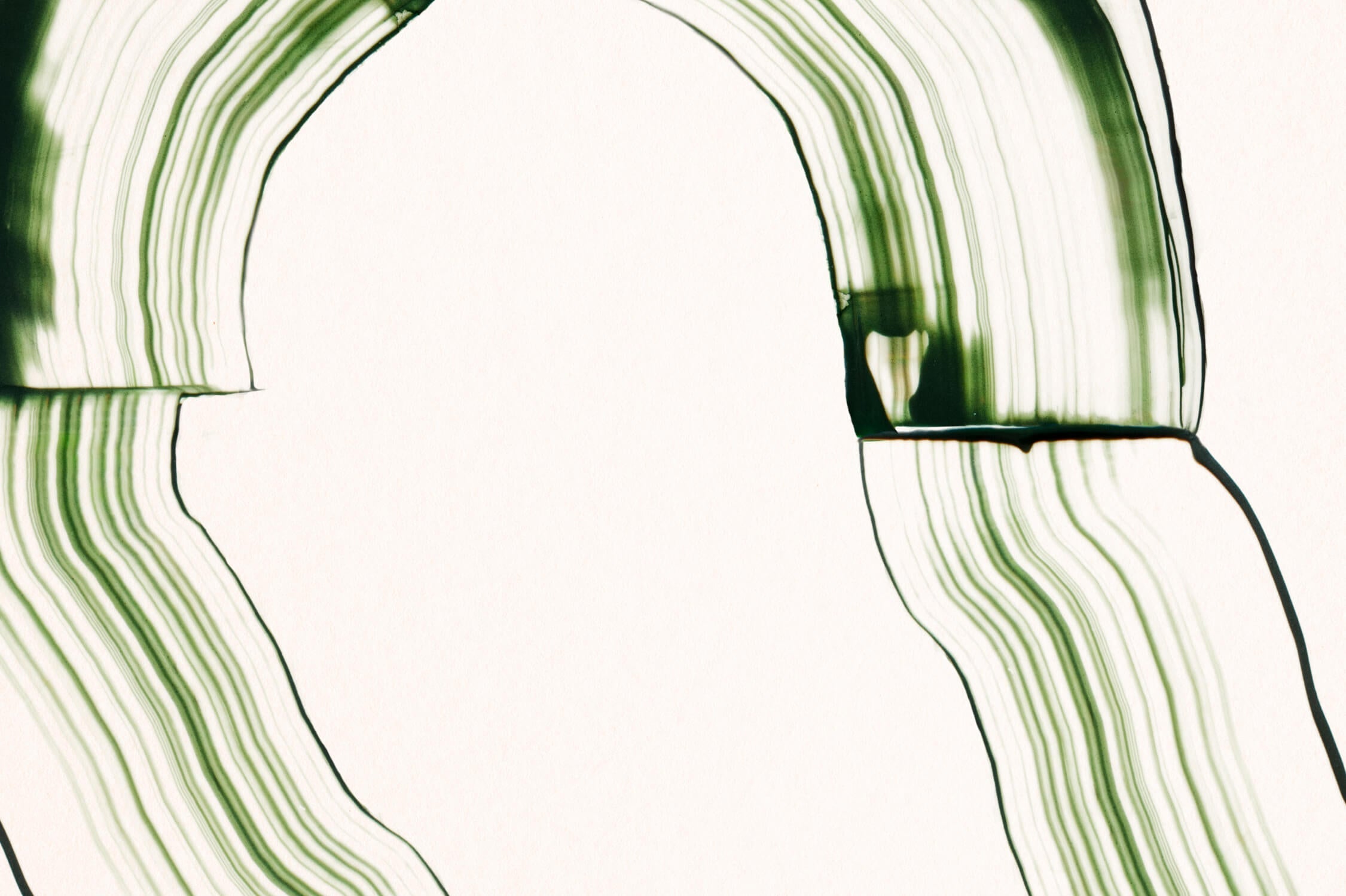 Green watercolor lines design file showing intricate pattern detail and true colors