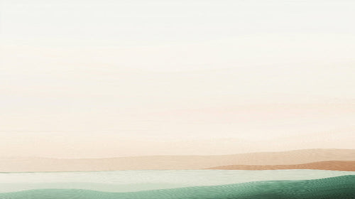Nature-inspired minimalist gradient design file showing flowing beige to mint green transitions