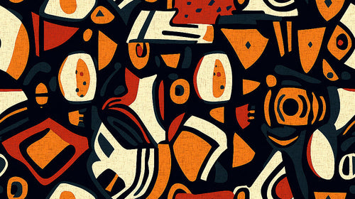 Abstract geometric wallpaper design file showing terracotta curves and shapes pattern