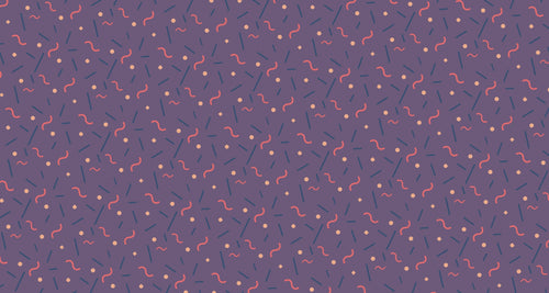 Abstract geometric pattern design file showing scattered shapes on purple background