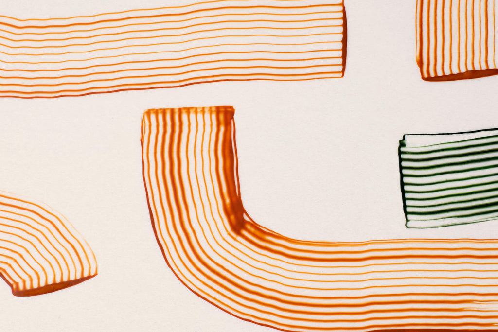 Abstract orange striped pattern design file showing fluid lines and organic movement
