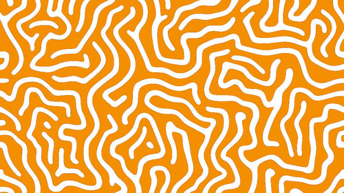 Orange geometric pattern design file showing flowing white curves on vibrant orange background