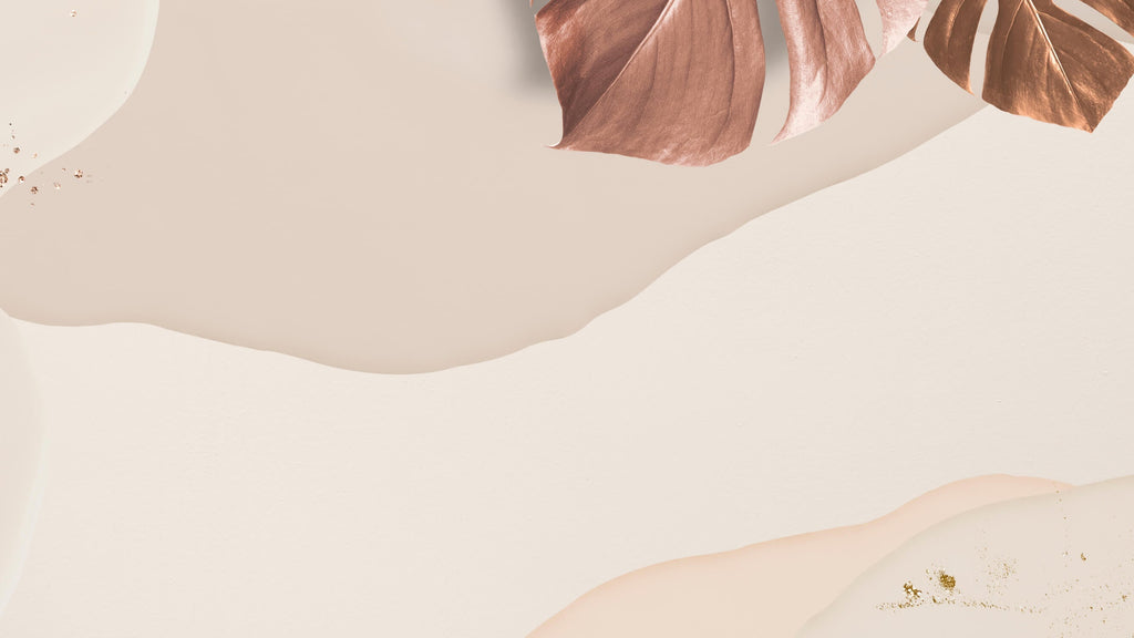 Design file showing organic curves and terracotta leaf pattern on light background