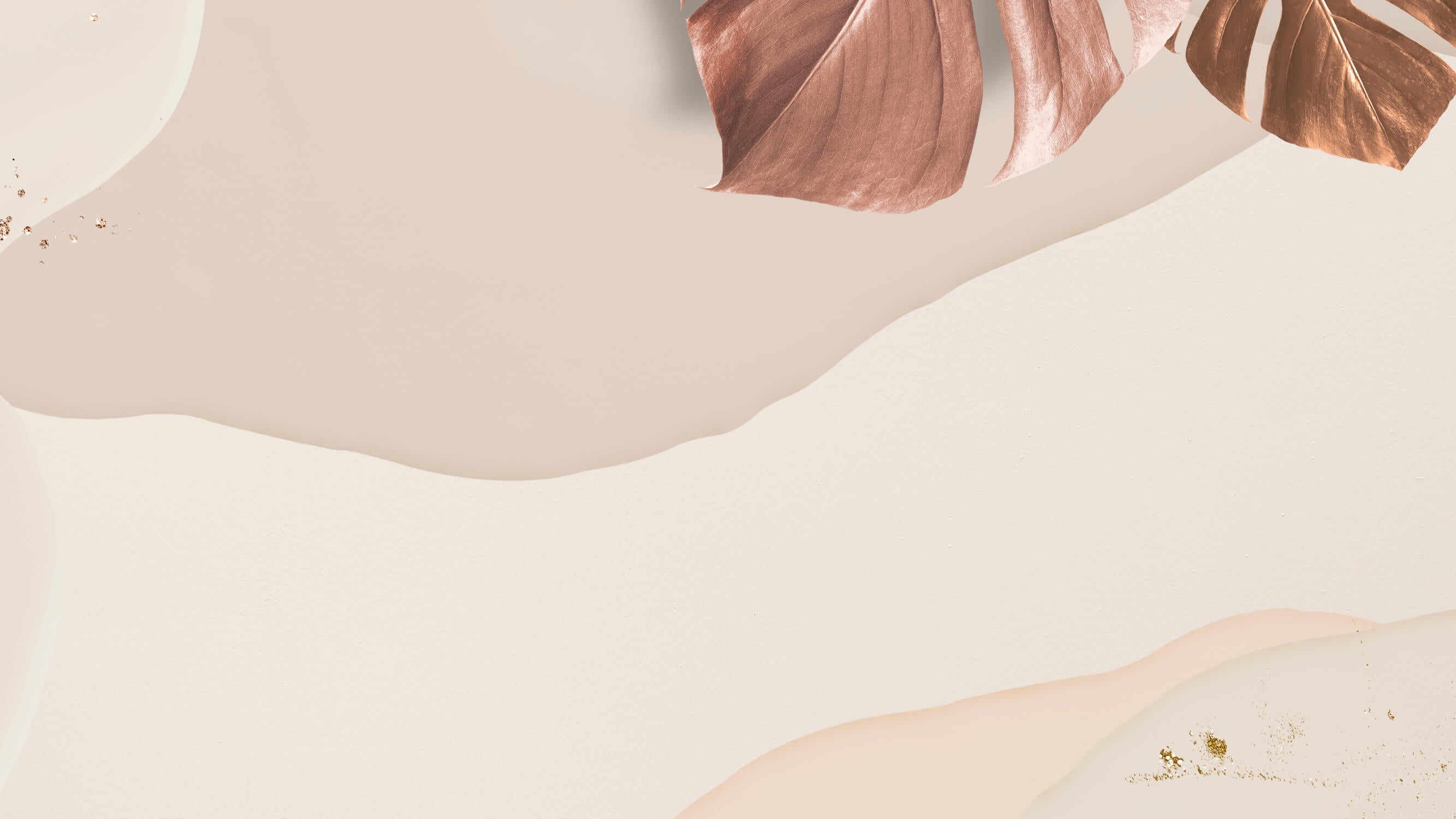 Design file showing organic curves and terracotta leaf pattern on light background