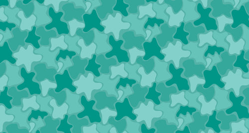 Abstract organic shapes pattern design file in emerald and mint green tones