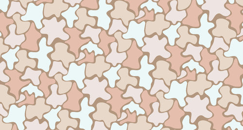 Organic pastel puzzle pattern design file showing flowing shapes and soft color transitions