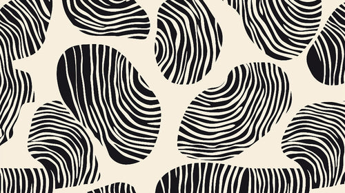 Black and white abstract geometric pattern design file showing organic striped motif