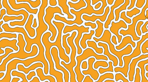 Orange abstract wallpaper with organic white lines design file showing intricate pattern details