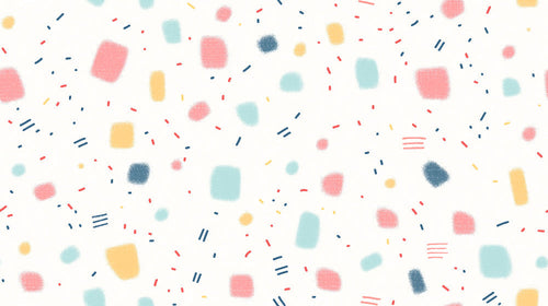 Geometric dots and dashes pattern design file showing full repeat and color details