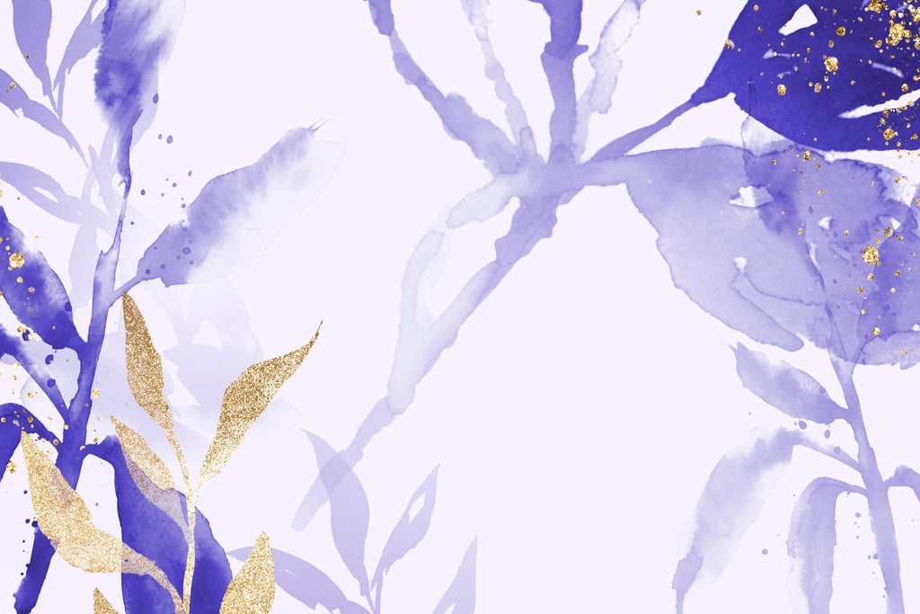 Purple watercolor with gold accents design file showing detailed pattern and color variations