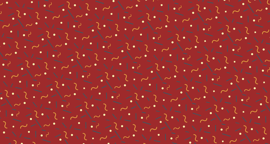 Abstract red geometric pattern design file showing intricate details and rich color combinations