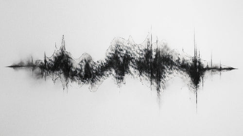 Black and grey abstract sound wave design file showing detailed wave pattern and texture