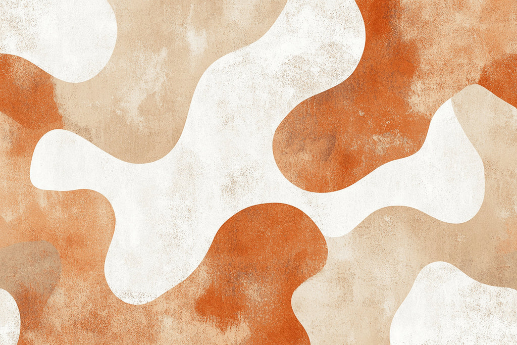 Design file of terracotta abstract wave pattern showing full mural detail