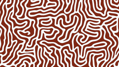 Terracotta geometric pattern design file showing flowing white lines on warm background