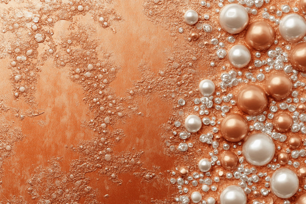 Design file of terracotta and pearl bubble pattern showing intricate details and texture