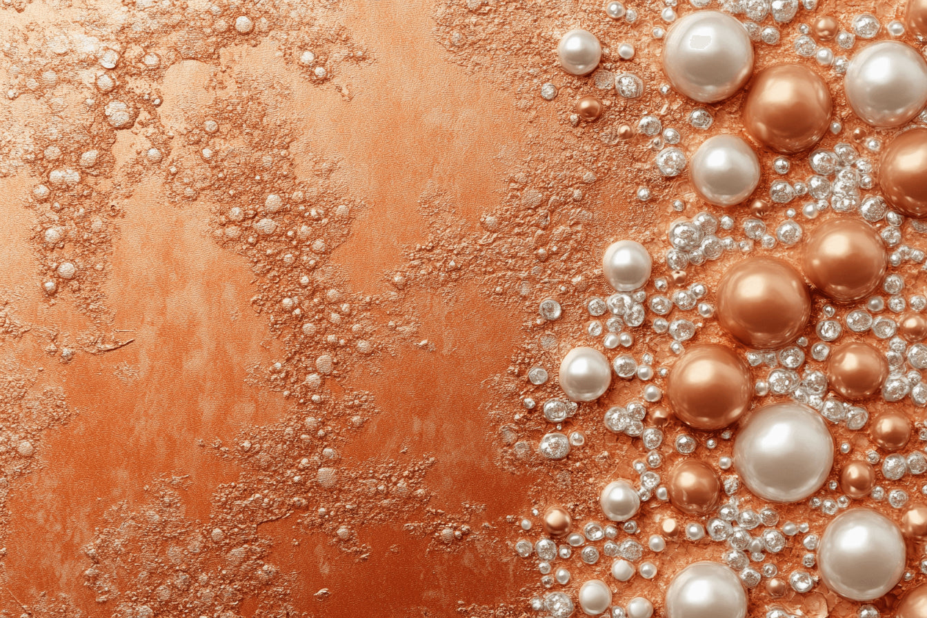 Design file of terracotta and pearl bubble pattern showing intricate details and texture