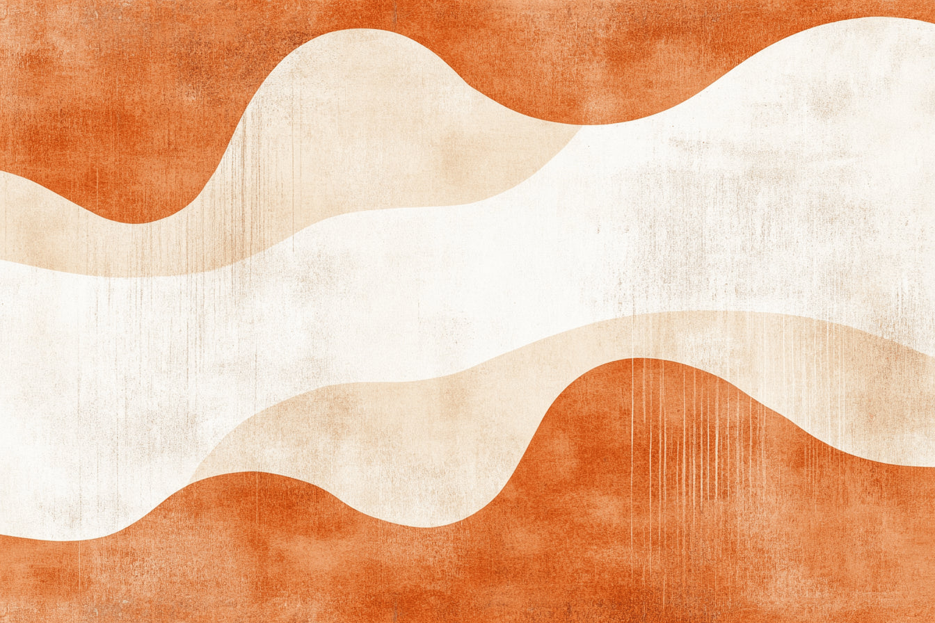 Terracotta waves design file showing fluid pattern and warm color palette
