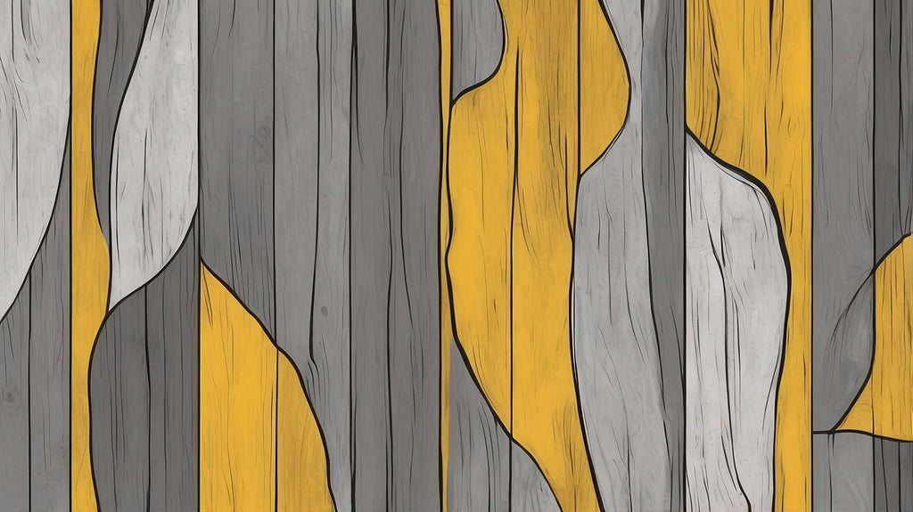 Yellow and grey geometric pattern design file showing detailed pattern elements