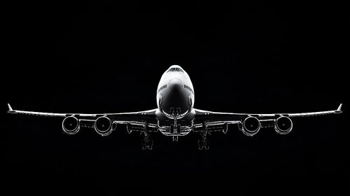 Black and white airplane wallpaper design file showing detailed aviation pattern