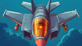 Modern Fighter Jet wallpaper mural shown in a sleek home office with minimal furniture and ambient lighting
