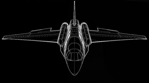 Airplane line art wallpaper design file showing detailed modern aircraft technical drawing pattern